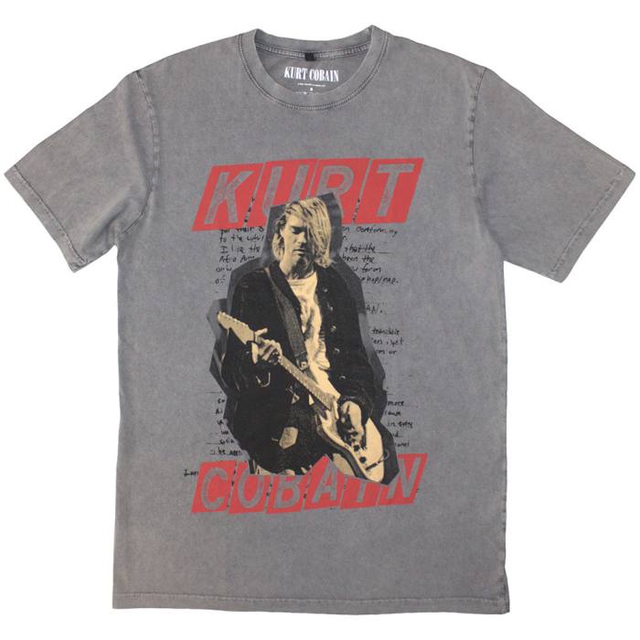 Kurt Cobain Unisex Stone Wash T-Shirt: Collage 204092