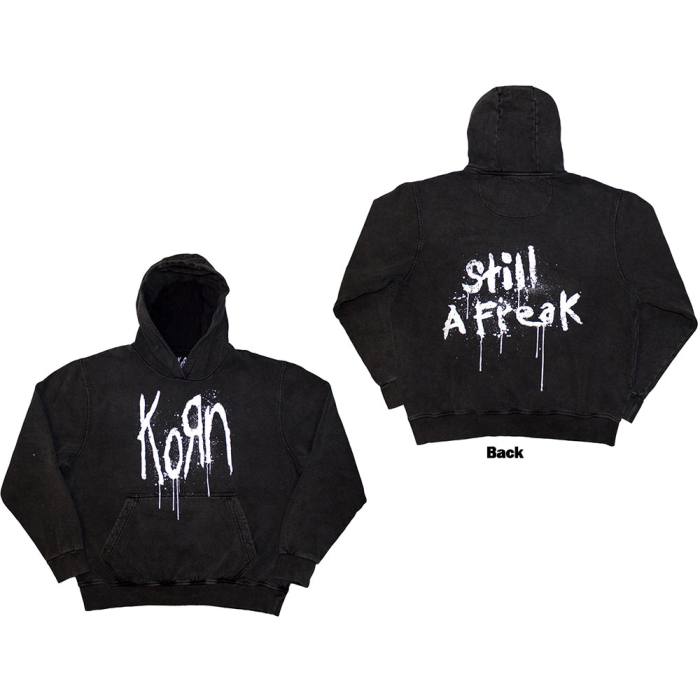 Korn unisex stone wash pulover Hoodie Still A Freak (ogljeno siva) 204192