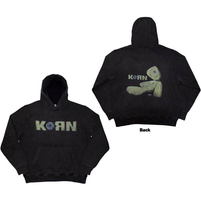 Korn unisex stone wash pulover Hoodie Doll Issues (ogljeno siva) 204198