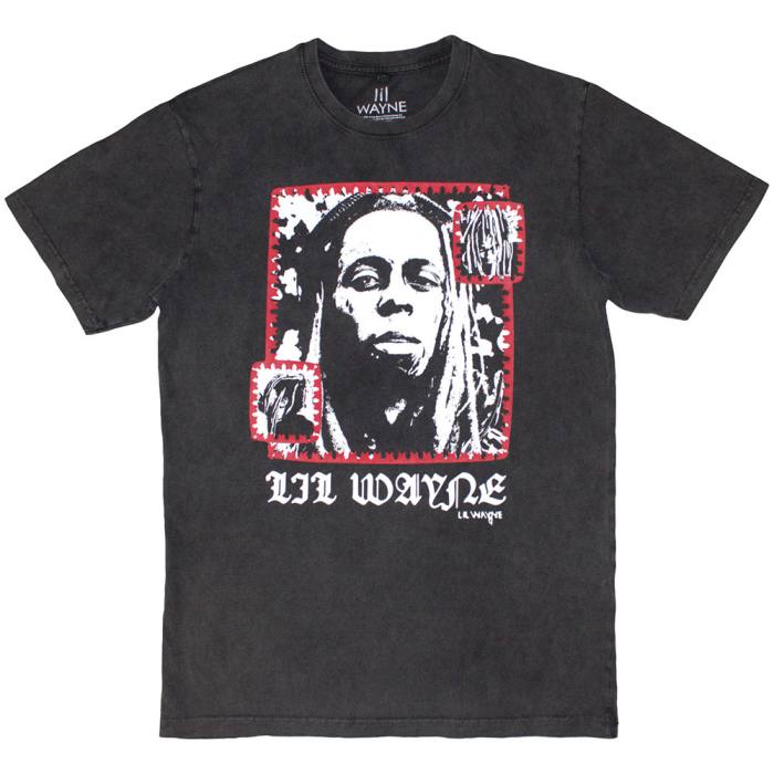 Lil Wayne Unisex Stone Wash T-Shirt Mono Photo 204407