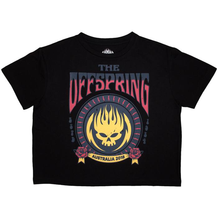 The Offspring Ladies Crop Top: Australia 2018 (Črna) 205117