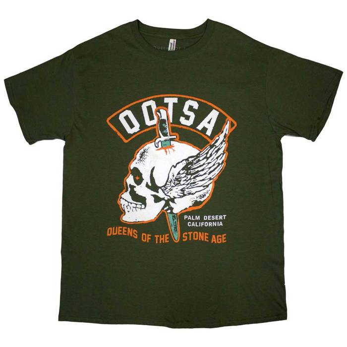 Queens Of The Stone Age Unisex T-Shirt: Winged Skull 205423