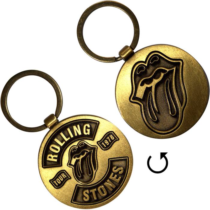 The Rolling Stones Keychain: Classic Tongue/Tour '78 (Double Sided) 205592