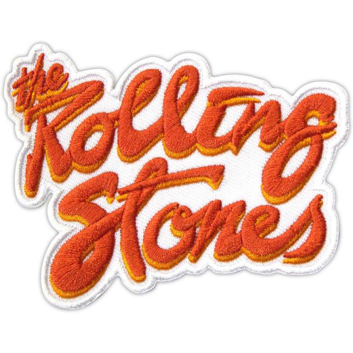 The Rolling Stones Tkani našitek: Oranžni logo 205601