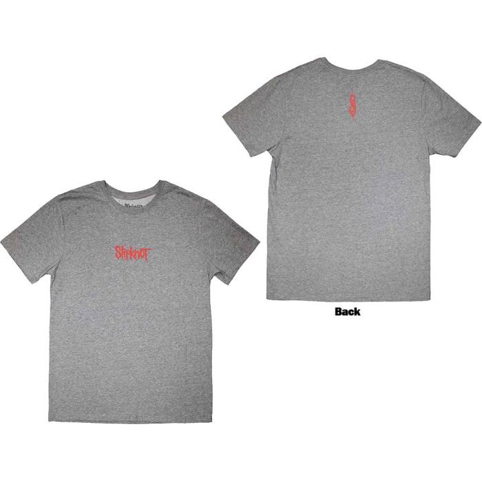 Slipknot Unisex T-Shirt: Mini Logo (siva, potisk na hrbtu) 205772