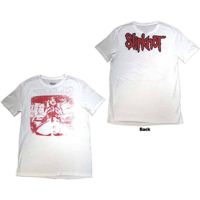 Slipknot Unisex T-Shirt: Chair Graphic (bela, potisk na hrbtu) 205778