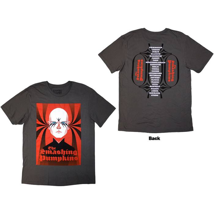 The Smashing Pumpkins Unisex T-Shirt Billy, oglje siva (Back Print) 205926