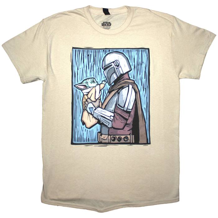Star Wars Unisex T-Shirt: Mandalorian drži Groguja 206191