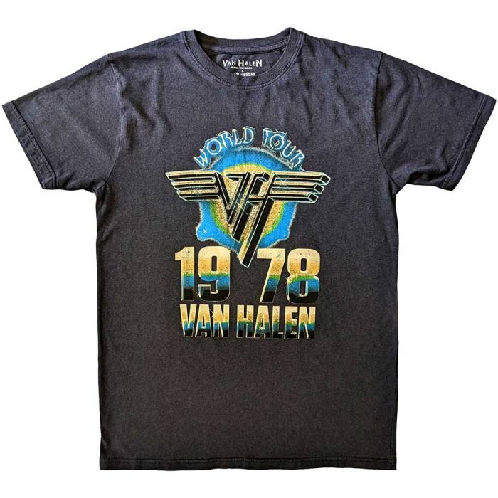 Van Halen Unisex T-Shirt: World Tour '78 2 (črna) 206464