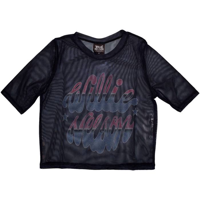 Willie Nelson Ladies Crop Top: Americana 206514
