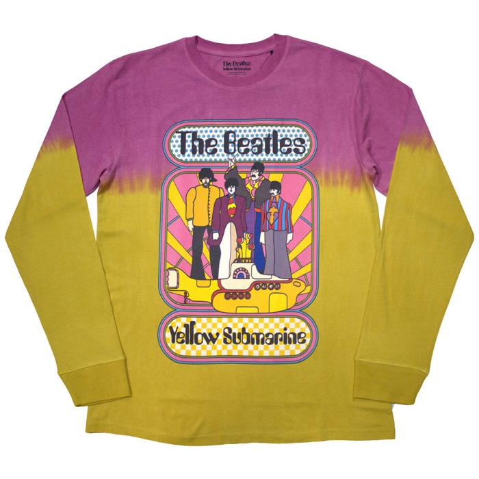 The Beatles Unisex T-Shirt z dolgimi rokavi: Yellow Submarine Band Frame (Wash Collection) 206595
