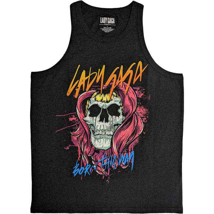 Lady Gaga Unisex Tank T-Shirt: Lobanja (Oglje siva) 207822