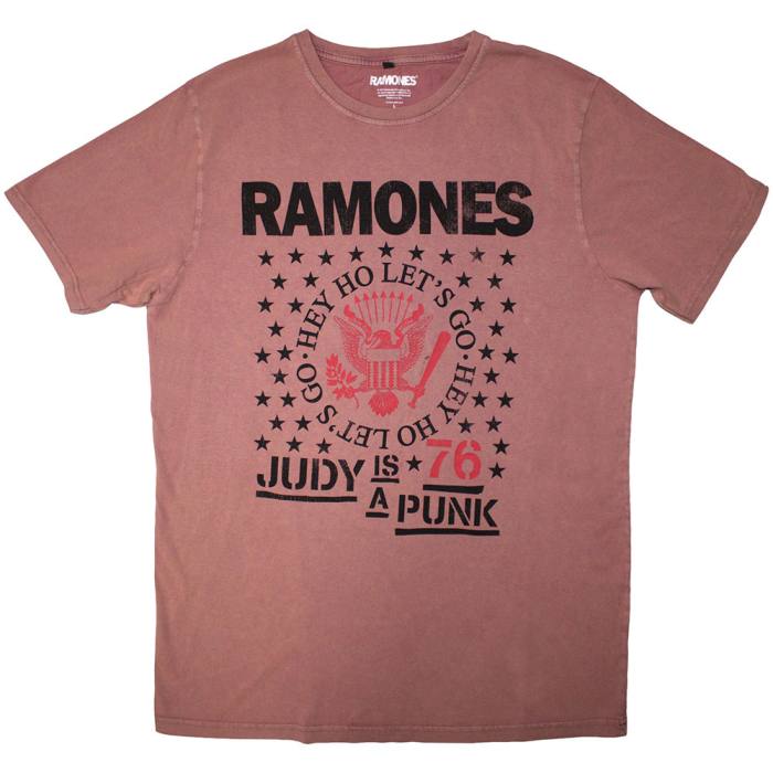 Ramones Stone Wash T-Shirt Hey Ho Judy 207938