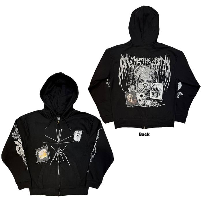 Bring Me The Horizon Unisex Zipped Hoodie: Nailed Symbol 212563