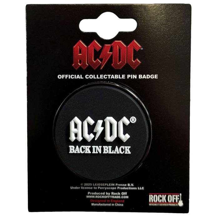 AC/DC Pin Badge: Back In Black 219749