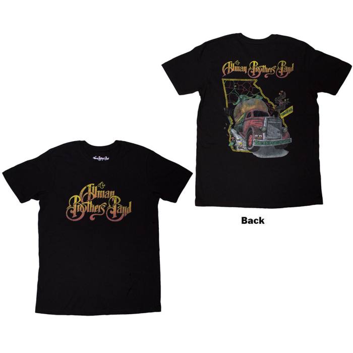 The Allman Brothers Band Unisex T-Shirt Road Goes On (črna, potisk spredaj in zadaj) 219835