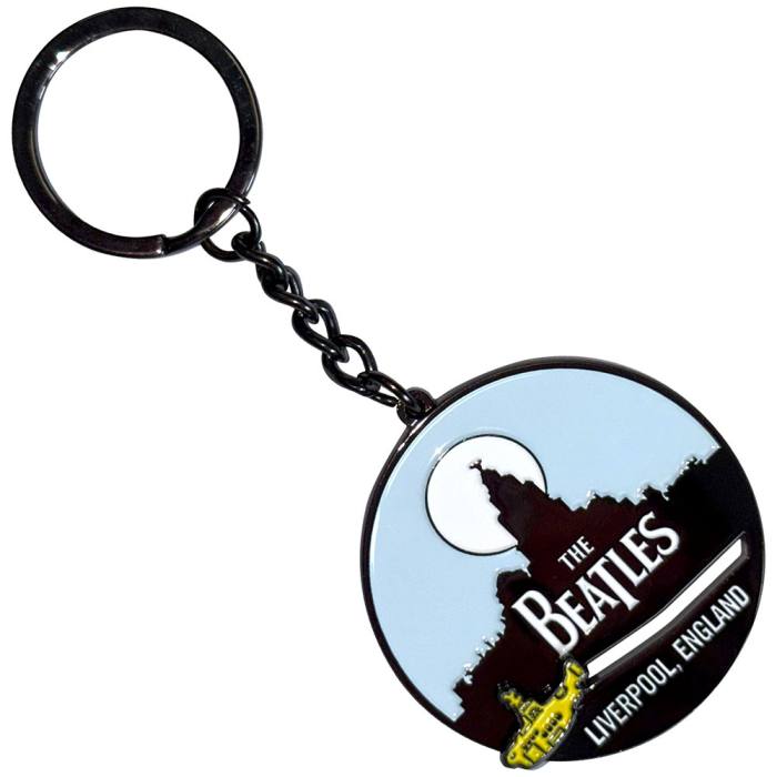 The Beatles Keychain: Liverpool Skyline & Yellow Submarine 219964