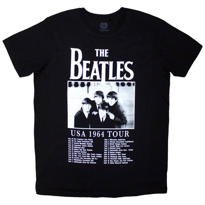 The Beatles Unisex T-Shirt: Tour '64 Dates (črna) 220126