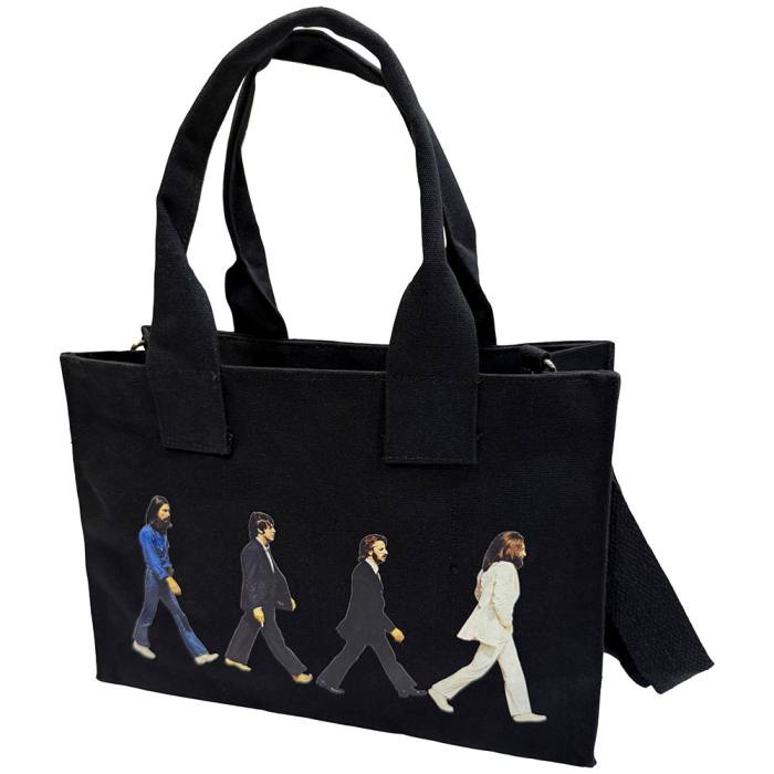 The Beatles Cotton Tote Bag: Abbey Road & Drop T Logo (Black) 220132
