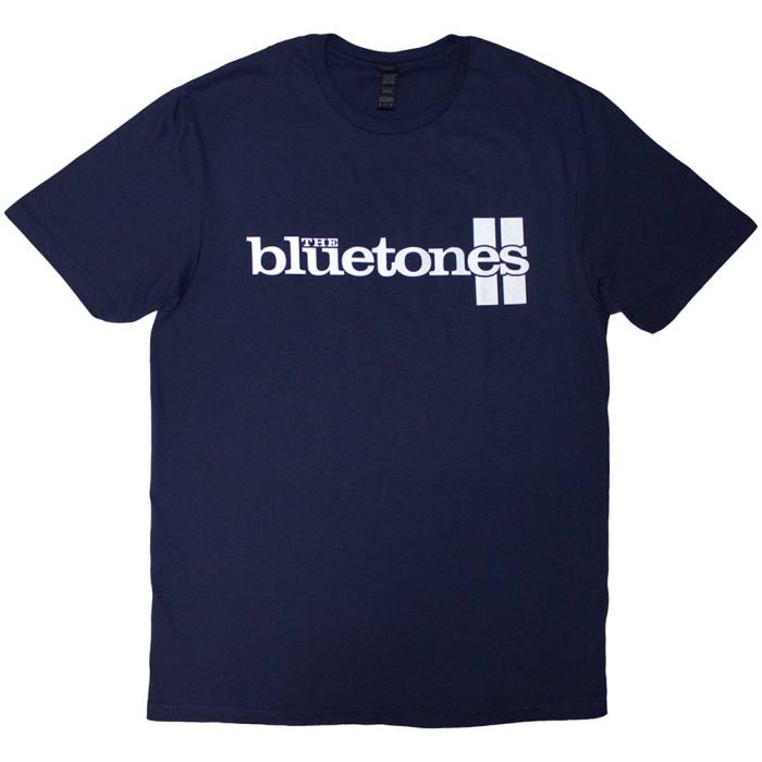 The Bluetones Unisex T-Shirt: Stripe Logo (Mornarsko modra) 220329
