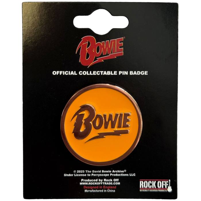David Bowie Pin Badge: Circle Logo 220399
