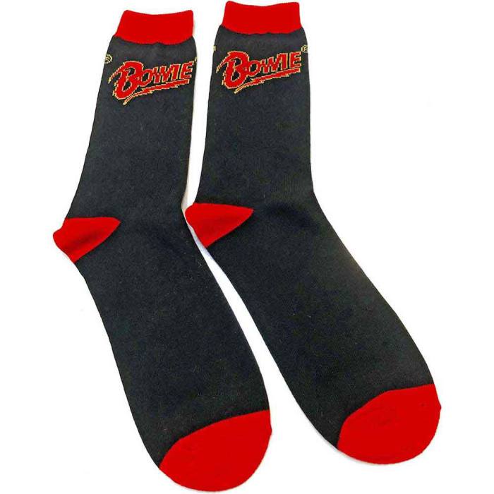 David Bowie Nogavice: Flash Logo (Črne) 220407