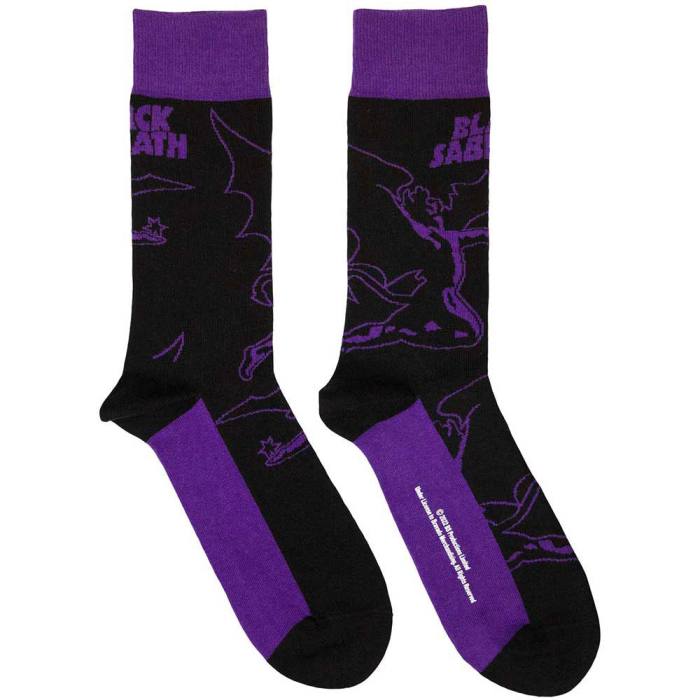Black Sabbath Unisex Ankle Socks: Logo & Demon (črne, UK 4–7) 220476