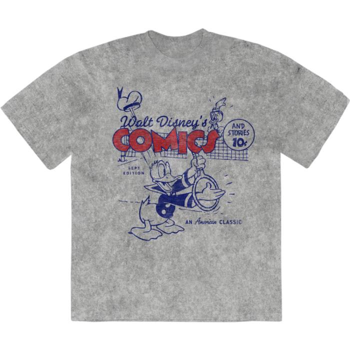 Disney Unisex Stone Wash T-Shirt: Donald An American Classic (Grey) 220689