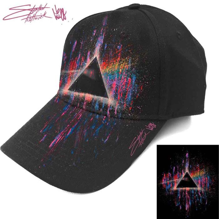 Pink Floyd Unisex Baseball Cap: Dark Side of the Moon Pink Splatter (črna) 221012
