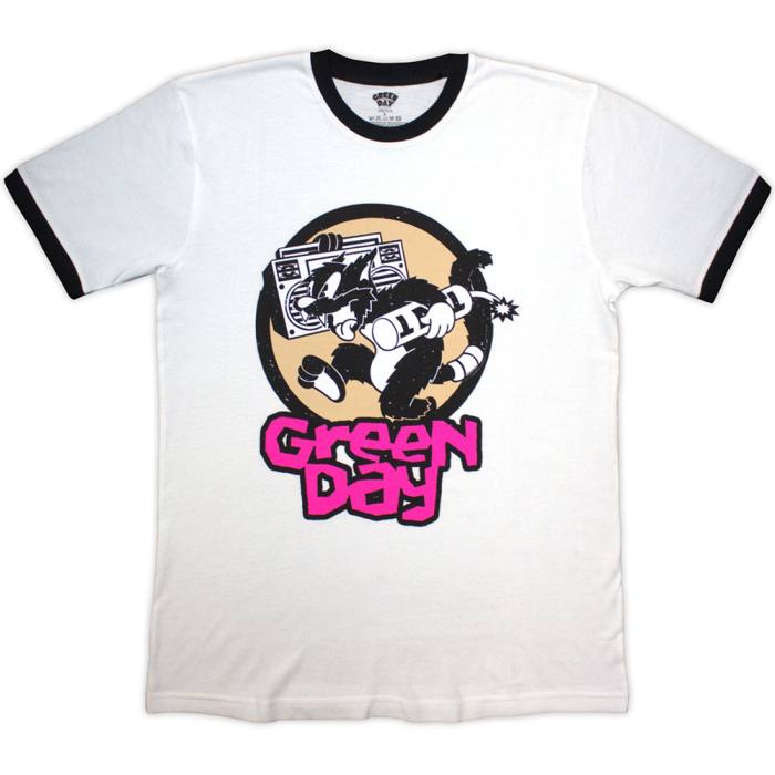 Green Day Unisex Ringer T-Shirt: Revolution TNT (Bela) 221046