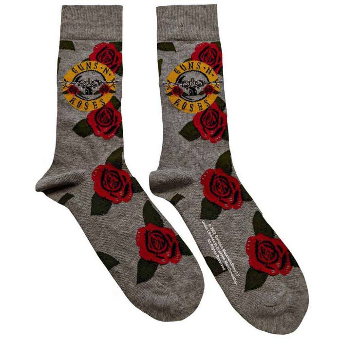 Guns N' Roses Unisex Ankle Nogavice Bullet Roses 221096