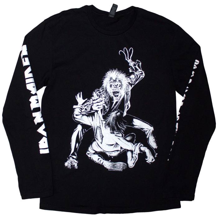 Iron Maiden unisex Long Sleeve T-Shirt No Prayer Claw Isolated črna (tisk na rokavu) 221232