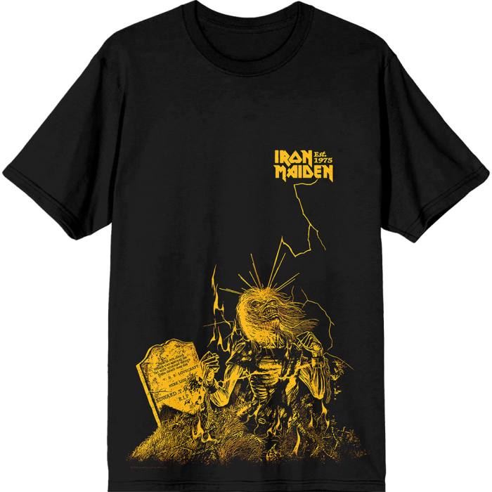 Iron Maiden Unisex T-Shirt: Est. 1975 Life After Death Lightning (črna) 221361