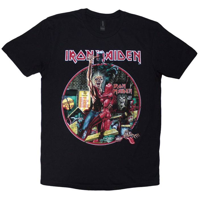 Iron Maiden Unisex T-Shirt Paradise Club Circle (črna) 221407