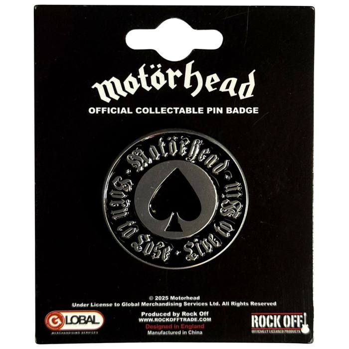 Motorhead Pin Badge Born To Lose 222029