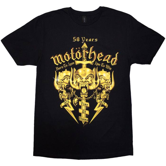 Motorhead Unisex T-Shirt 50 Years Swords & Warpig 222039