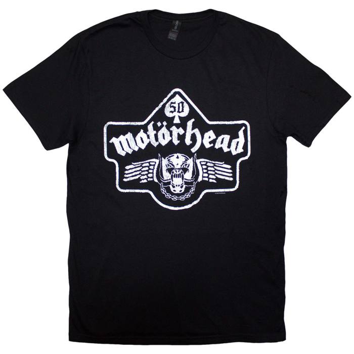 Motorhead Unisex T-Shirt: 50 Years Ace Wings Emblem (črna) 222051