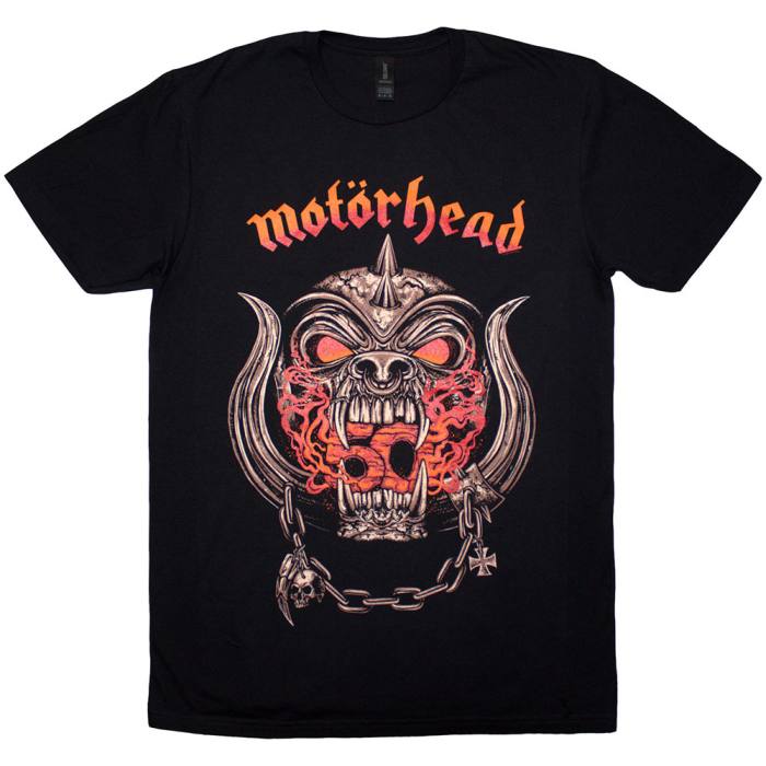 Motorhead Unisex T-Shirt: 50 Years Warpig Red Gradient (Black) 222093
