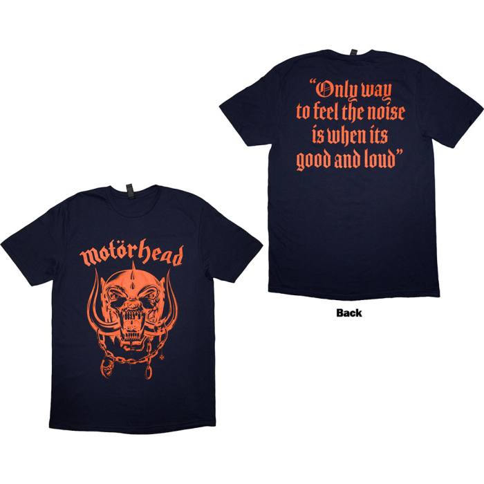 Motorhead Unisex T-Shirt: Good & Loud (Navy Blue) 222147
