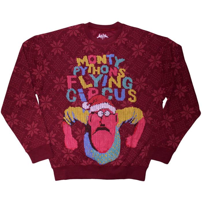 Monty Python Unisex Sweatshirt: Flying Circus Grumpy Man (Maroon Red) 222318
