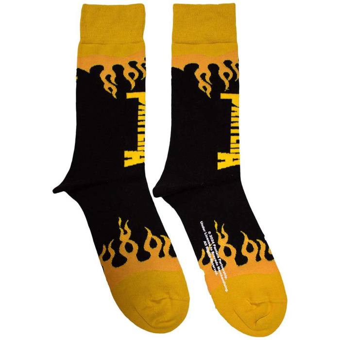 Pantera Unisex Ankle Socks: Flame (Black) (UK Size 4 - 7) 222687