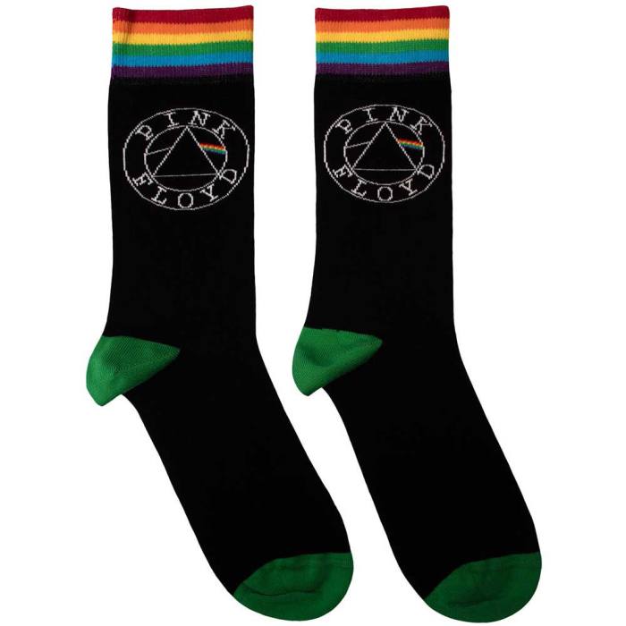 Pink Floyd Unisex Ankle Socks: Circle Logo (Black) (UK Size 4 - 7) 222778