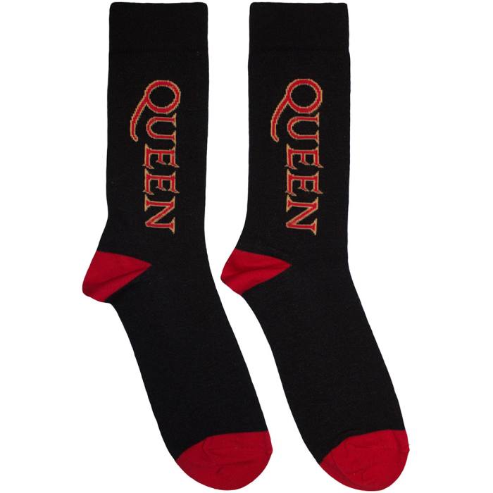 Queen unisex kratke nogavice Red Logo Vertical (črne, UK 6–11) 222923