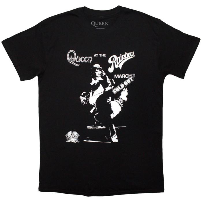 Queen Unisex T-Shirt: Live Rainbow (Black) 222958