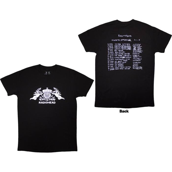 Radiohead Unisex Organic T-Shirt Bearhead Crest (črna, back print) 223098