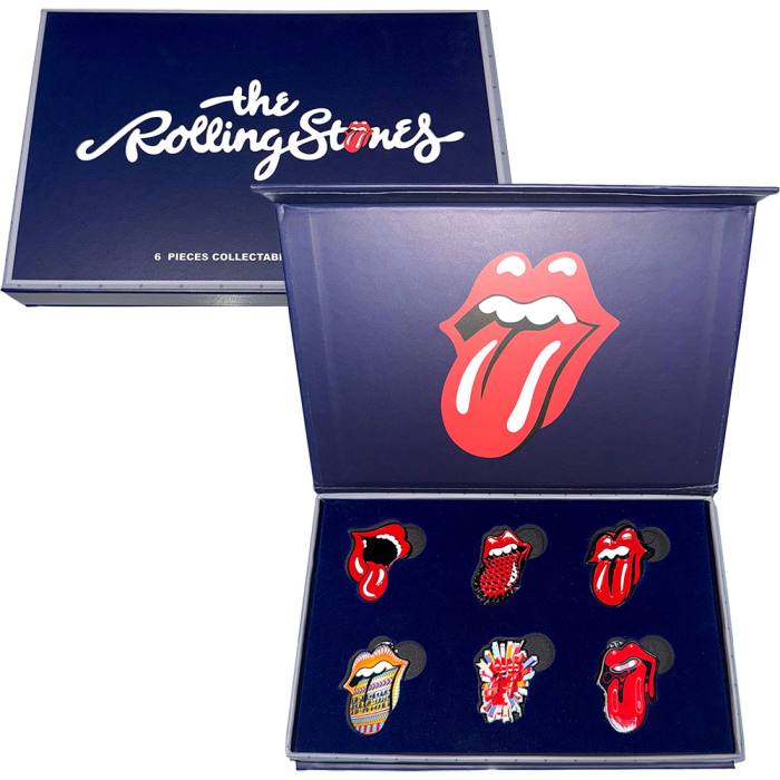 The Rolling Stones Pin Badge Set Tongues Evolution 2 223156