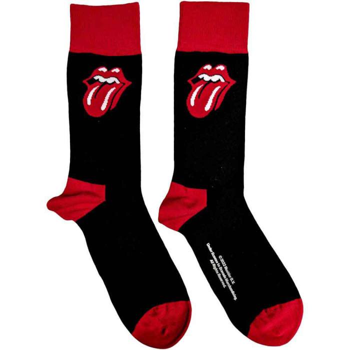 The Rolling Stones unisex kratke nogavice Classic Tongue (črne, UK 4–7) 223158