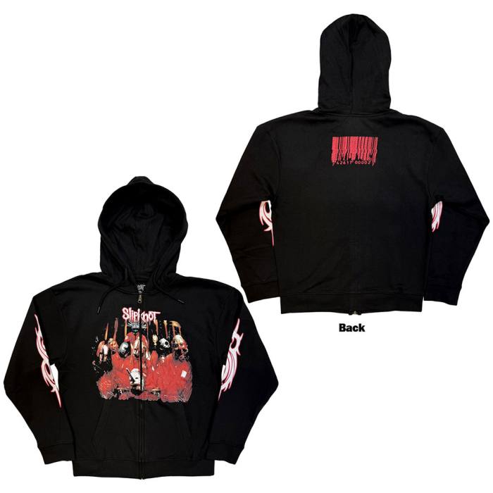 Slipknot Unisex Zipped Hoodie: Spit It Out (Črna) (Zadnji tisk) 223319