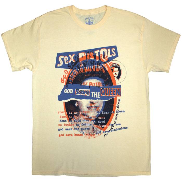 The Sex Pistols Unisex T-Shirt: God Save The Queen Overlay (rumen) 223585