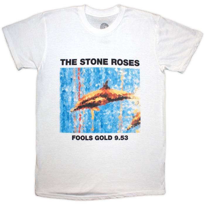 The Stone Roses Unisex T-Shirt Fools Gold (bela) 223605